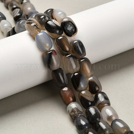 Натуральные полосатые агатовые бусы G-D317-A01-07-1