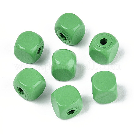 Спрей окрашены деревянные бусины WOOD-P021-01C-28-1