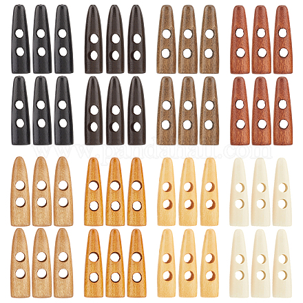 48 шт. 8-х цветные деревянные пуговицы с 2 отверстиями WOOD-GF0002-35A-1