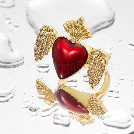 Манжеты из латуни с микро паве кубический цирконий для женщин JN0075-3-1