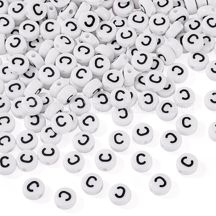 500шт акриловые бусины SACR-TA0001-55C-1