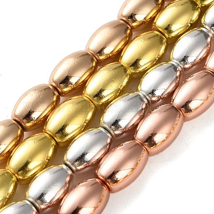 Гальванические нити из синтетических немагнитных гематитовых бусин G-Q1009-E01-8x12mm-1