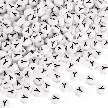 500шт акриловые бусины SACR-TA0001-55Y-1