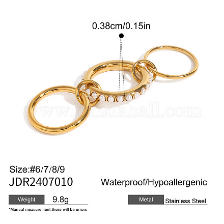 Кольца из нержавеющей стали 304 с пластиковыми перламутровыми кольцами FS-WGBE181-08-1