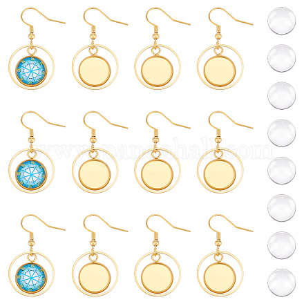 Набор для самостоятельного изготовления подвесных сережек из нержавеющей стали «пустой купол» 201 STAS-UN0057-22-1