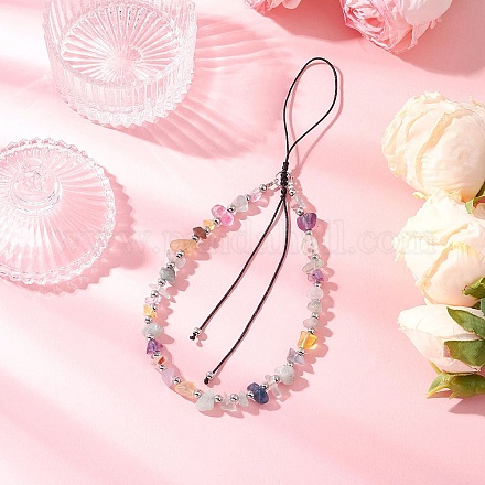 Ремешки для мобильных телефонов из натурального флюорита HJEW-JM03327-03-1