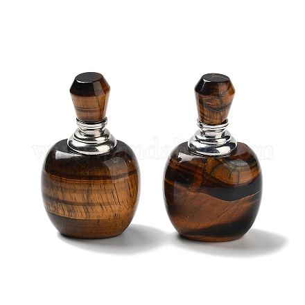 Натуральные флаконы-капельницы «Тигровый глаз» DJEW-K024-01P-08-1