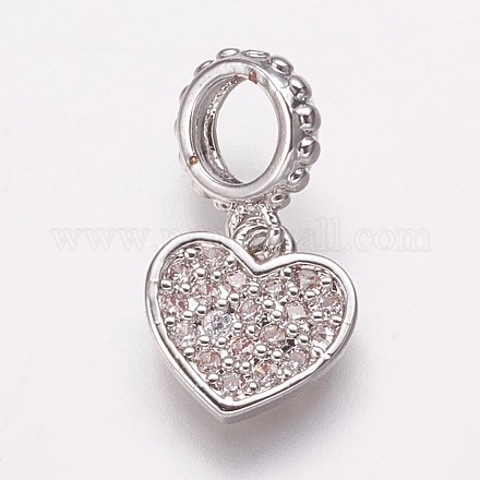 Латунь кубический цирконий европейские подвески с подвесками KK-P134-02P-1