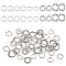 50pcs 5 style Alloy Bead Frame, Mixed Shape, Antique Silver, 11~15x8.5~12.5x2.5~3mm, Hole: 1.4~1.6mm, 10pcs/style