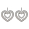 Non-Tarnish 304 Stainless Steel Stud Earrings, Heart, Stainless Steel Color, 8.5x9mm