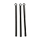 Ion Plating(IP) 304 Stainless Steel Pendants, Bar, Black, 43x2x2mm, Hole: 1.8mm