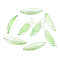 Transparent Acrylic Pendants, Leaf, Pale Green, 23x6.5x1mm, Hole: 1.2mm, about 4166pcs/500g