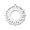 201 Stainless Steel Pendants, Sun, 33x31.5x1mm, Hole: 2mm