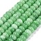 Dyed Natural White Jade Beads Strands, Rondelle, Lime Green, 10x6mm, Hole: 1.2mm, about 63pcs/strand, 14.88''(37.8cm)