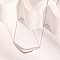Elegant V-shaped 304 Stainless Steel Pendant Necklaces for Women, Simple and Versatile, Stainless Steel Color, 15.75 inch(40cm)