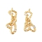 Brass Micro Pave Clear Cubic Zirconia Pendants, Heart, Real 18K Gold Plated, 33x10.5x8.5mm, Hole: 1.2mm