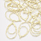 Alloy  2-Loop Link Pendants, Teardrop, Light Gold, 49x29x2mm, Hole: 1.2mm