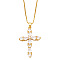 Colorful Zircon Cross Necklace Hip Hop Fashion Diamond Sweater Chain NKB266