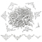 100Pcs 4 Styles Iron Filigree Joiners Sets, Triangle Connector, Platinum, 16~32x30.5~57.5x0.6~1mm, 25pcs/style