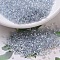 MIYUKI Delica Beads Small, Cylinder, Japanese Seed Beads, 15/0, (DBS0110)Transparent Light Marine Blue Gold Luster, 1.1x1.3mm, Hole: 0.7mm, about 3500pcs/10g