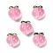 Transparent Resin Fruit Decoden Cabochons, 3D Peach, Pink, 17.5x16x11.5mm