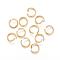 304 Stainless Steel Jump Rings, Open Jump Rings, Real 24k Gold Plated, 9x1.2mm