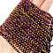 Transparent Electroplate Glass Beads Strands, Full Plated, Faceted, Bicone, Purple Plated, 3.5~3.8x3mm, Hole: 0.8mm, about 107~110pcs/strand, 32.5~34cm