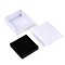 Square Cardboard Necklace Box, Jewelry Storage Case with Velvet Sponge Inside, for Necklaces, WhiteSmoke, 7.5x7.5x3.4cm