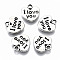 Tibetan Style Alloy Charms, Heart with I Yove You, Cadmium Free & Lead Free, Antique Silver, 12x11x1.5mm, Hole: 1.5mm, about 1310pcs/1000g