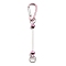 Aluminum Climbing Carabiners, Beadable Iron Key Clasps, Plum, 146mm