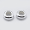 925 Sterling Silver Spacer Beads, Rondelle, Silver, 5x2mm, Hole: 2.5mm