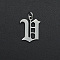 Non-Tarnish 304 Stainless Steel Pendants, with Jump Ring, Old English, Letter, Laser Cut, Stainless Steel Color, Letter.V, 16x12.5x1mm, Hole: 3mm