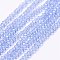 Transparent Glass Beads Strands, Faceted, Rondelle, Cornflower Blue, 2.5x1.5~2mm, Hole: 0.5mm, about 152~168pcs/strand, 11.5~12.5cm