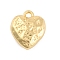 Alloy Pendants, Heart Charms, Golden, 14x12x5.5mm, Hole: 1.6mm