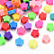 Handmade Polymer Clay Beads, for DIY Jewelry Crafts Supplies, Star, Mixed Color, 9x9~10x4~5mm, Hole: 1.6mm