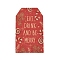 Paper Gift Tags, Hange Tags, For Arts and Crafts, For Christmas, with Word Eat Drink and Be Merry, Colorful, 50x30x0.3mm, Hole: 5mm