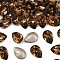 Preciosa® MAXIMA Crystal Fancy Stones, Czech Crystal, 435 16 301 Baroque Pear, Dura Foiling, 10220 Smoked Topaz, 14x10mm