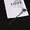 Alloy Hair Sticks, Rose, Gunmetal, 155.7x36mm