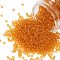 TOHO Round Seed Beads, Japanese Seed Beads, (2B) Transparent Medium Amber, 8/0, 3mm, Hole: 1mm, about 10000pcs/pound