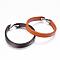 Cowhide Leather Bracelets, with Alloy S-Hook Clasps, Antique Silver, Mixed Color, 7-7/8 inch(200mm), 10mm