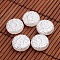 Flat Round Imitation Pearl Acrylic Beads, White, 14x5.5mm, Hole: 1mm, about 700pcs/500g