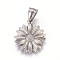 Tarnish Resistant 304 Stainless Steel Pendants, Flower, Stainless Steel Color, 25.5x22x3mm, Hole: 5x7.5mm