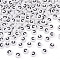 500Pcs Acrylic Beads, with Horizontal Hole, Letter, Flat Round, Letter C, 7x4mm, Hole: 1mm