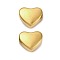 304 Stainless Steel Beads, Ion Plating(IP), Heart, Real 18K Gold Plated, 8.5x9.5x5mm, Hole: 2mm