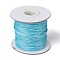 Korean Waxed Polyester Cord, Light Sky Blue, 1mm, about 85yards/roll