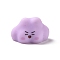 Cute Opaque Resin Cabochons, Cloud with Face Pattern, Plum, 21x27x17mm