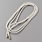 Imitation Leather Braided Chain Belt, Alloy Column Beaded Waist Belt for Shirt Dress Overcoat, Floral White, 58-5/8 inch(149cm)