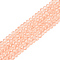 Glass Beads Strands, Faceted, Rondelle, Salmon, 2.9~3.3x2mm, Hole: 0.8mm, about 135~140pcs/strand, 32~34cm