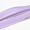 Polyester Grosgrain Ribbons for Gift Packing, Silver Wired Edge Ribbon, Medium Purple, 1/4 inch(6mm), about 100yards/roll(91.44m/roll)