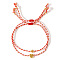 2Pcs 2 Styles Adjustable Cotton Rope Cord Braided Bracelets for Women, Mixed Shapes
